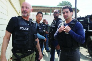 The elite Gang Task Force in a scene from the show "Gang Related".